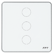 Công tắc cảm ứng 3 nút vuông Leto WiFi – Bluetooth Mesh