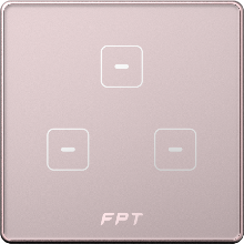 Công tắc cảm ứng HeraSmart (Kính Rose Gold, Viền Rose Gold, 3 nút, vuông, 3 kênh điều khiển ON OFF, 3 kênh điều khiển kịch bản)